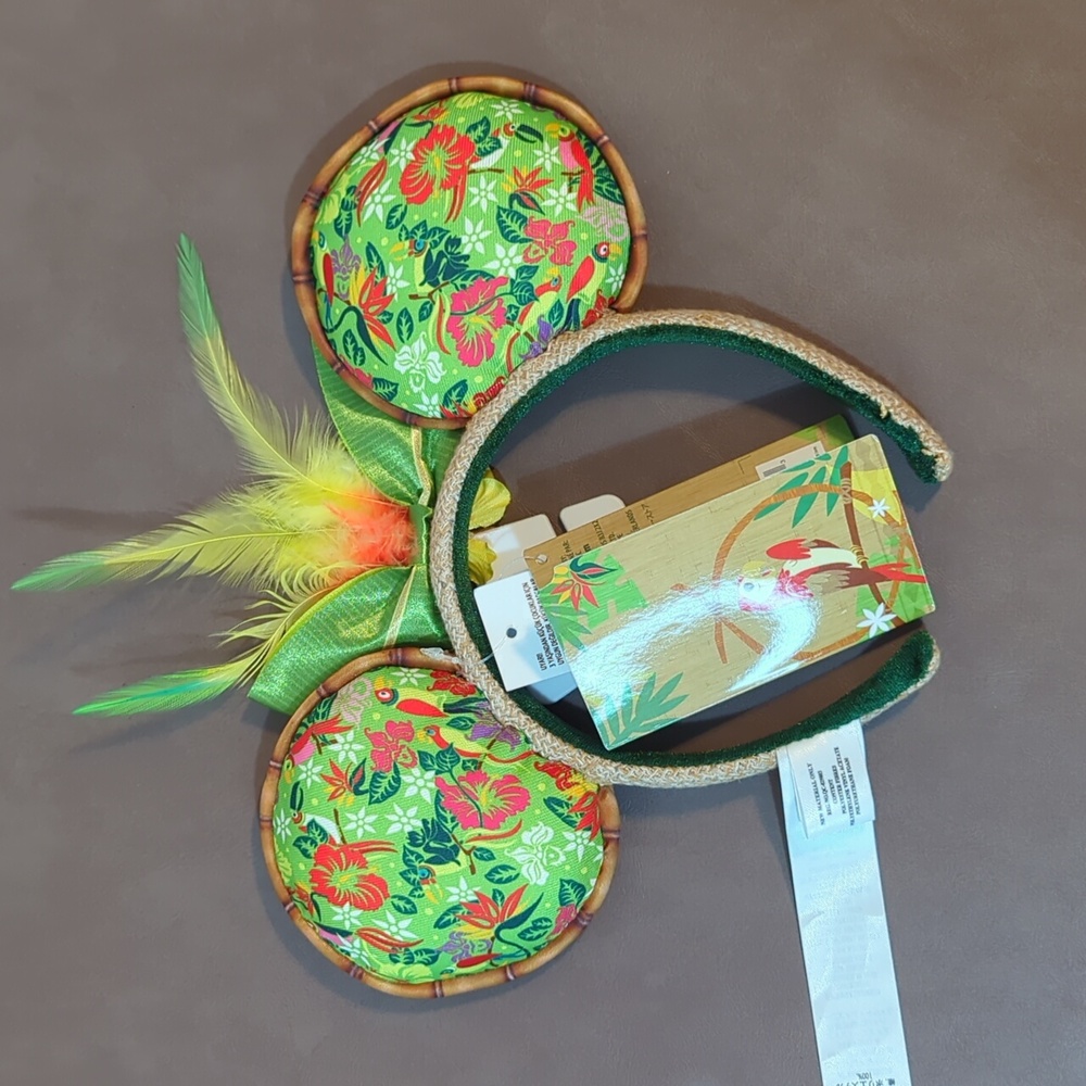 Disney Minnie Mouse Main Attraction Enchanted Tiki Room Ears Headband 5/12 NWT - Picture 5 of 8
